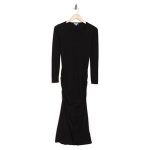 James Perse Black Long Sleeve midi Dress